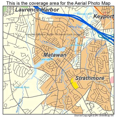 map showing matawan nj