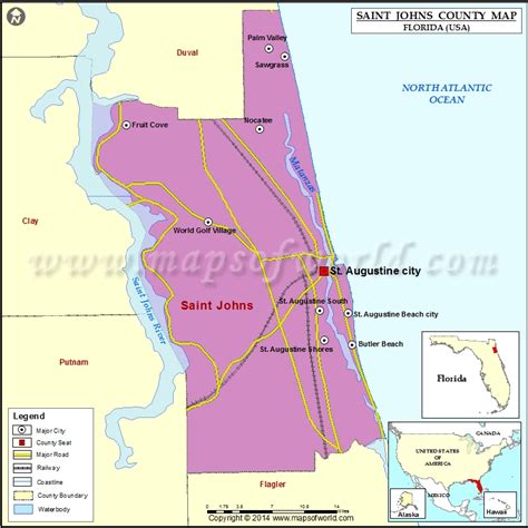 Map St Johns County Florida