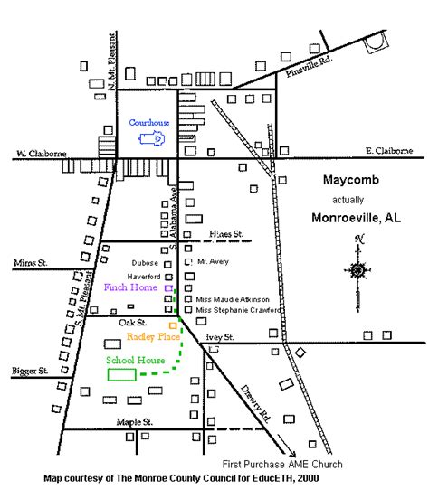 Map To Kill A Mockingbird