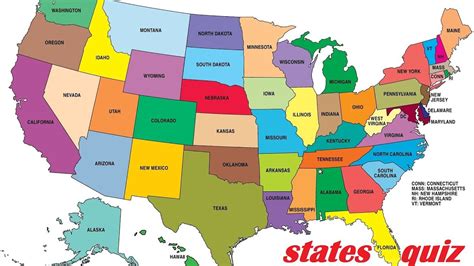 map usa states 50 states quiz