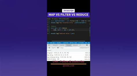 map vs filter vs reduce