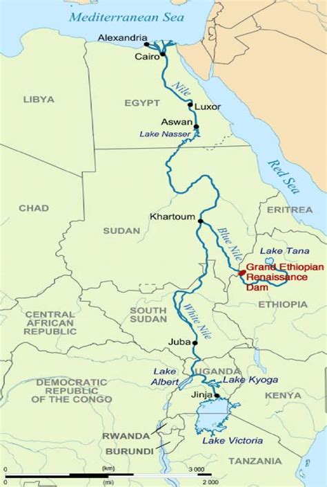 map with nile river