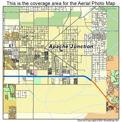 Aerial Photography Map of Apache Junction, AZ Arizona
