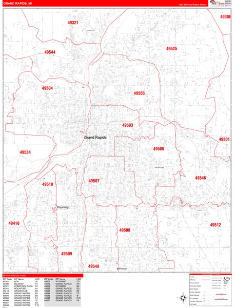 MI Zip Code Map