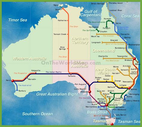 Australia Rail Map
