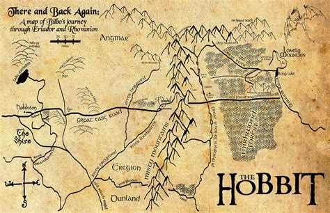 Hobbit Middle Earth Map Posters, Merchandise Sanity