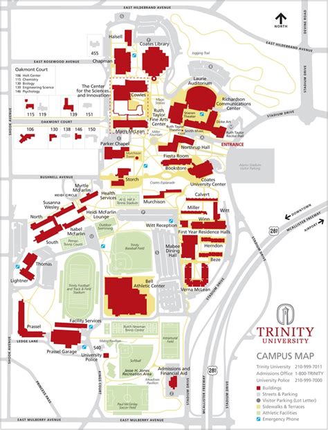 Trinity College Campus Map Map Of The World