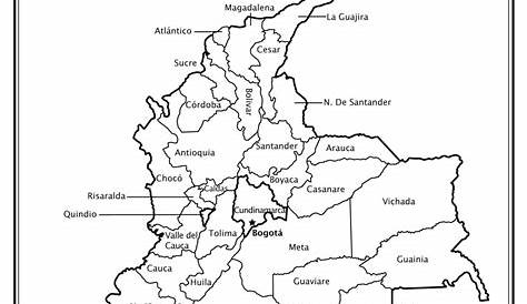 ⊛ Mapa de Colombia 🥇 Político & Físico Para Imprimir | 2022
