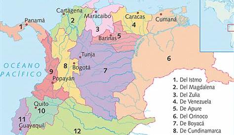 Información e imágenes con Mapas de COLOMBIA Político, Físico y para