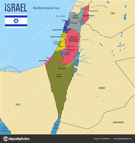 mapa actual de israel