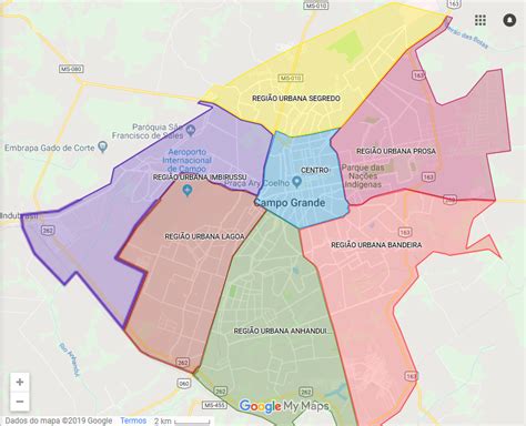 mapa da cidade de campo grande ms