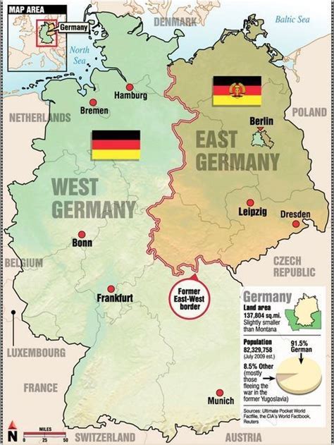 mapa de alemania dividida