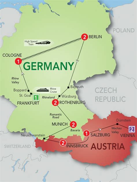 mapa de alemania y austria