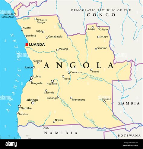 mapa de angola africa