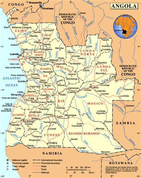 mapa de angola detalhado