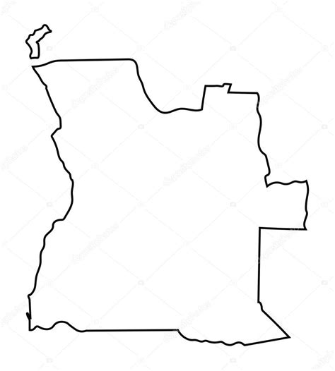 mapa de angola vetor