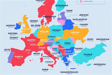 mapa de apellidos en el mundo