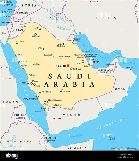 mapa de arabia saudita