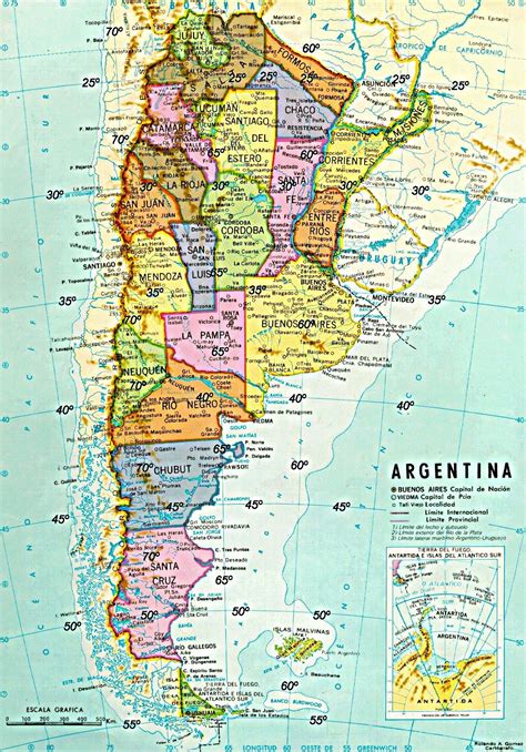 mapa de argentina con provincias rutas