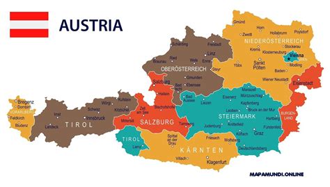 mapa de austria con ciudades