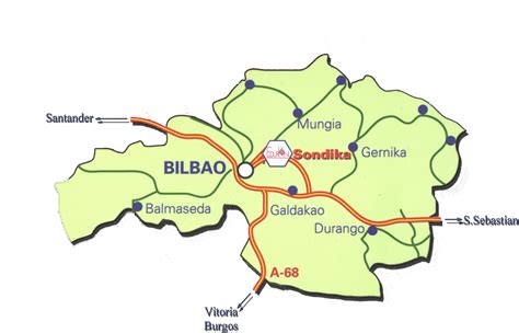 mapa de bilbao y pueblos