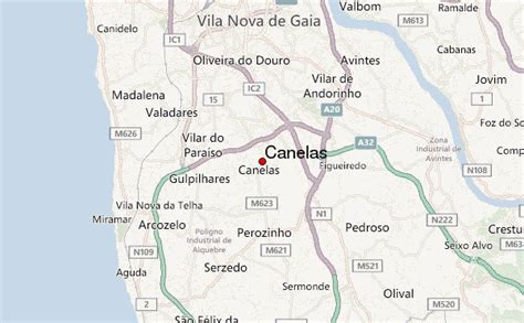 mapa de canelas vila nova de gaia