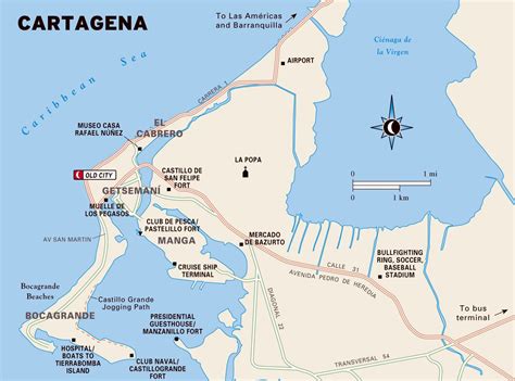 mapa de cartagena y sus islas