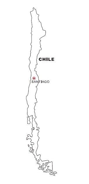 mapa de chile dibujo