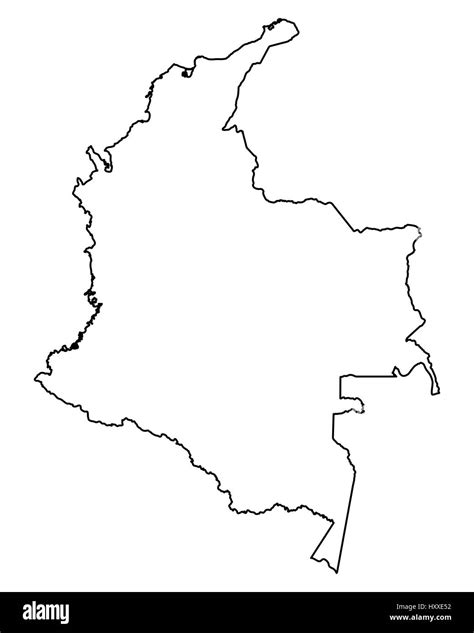 mapa de colombia en blanco con las regiones