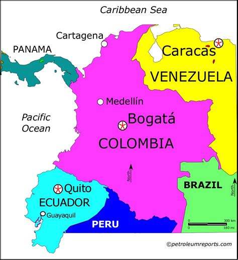 mapa de colombia venezuela y ecuador