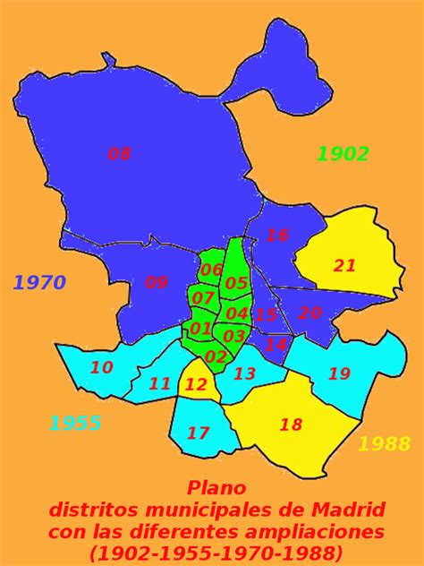 mapa de distritos de madrid centro