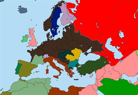 mapa de europa en 1942