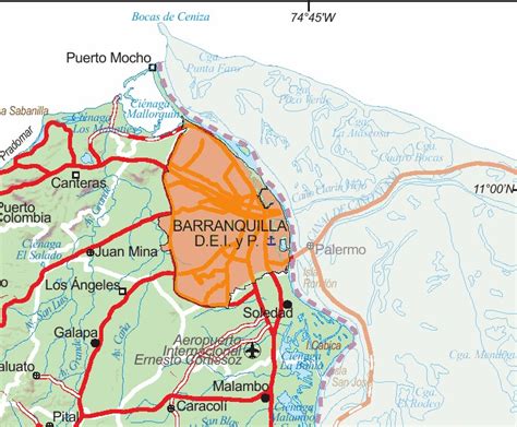 mapa de la ciudad de barranquilla