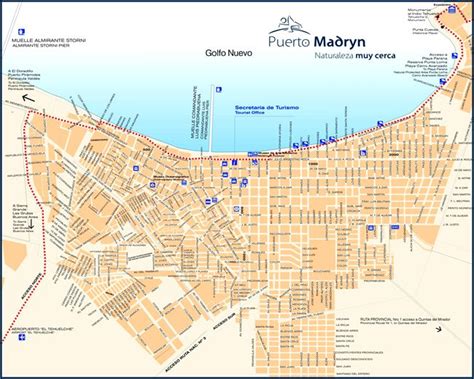 mapa de la ciudad de puerto madryn