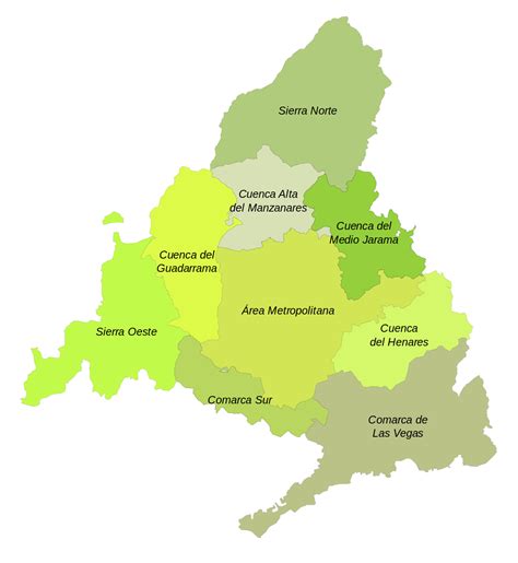 mapa de la comunidad de madrid