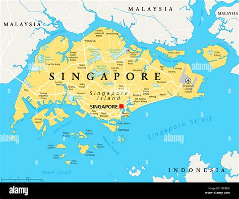 mapa de la isla de singapur
