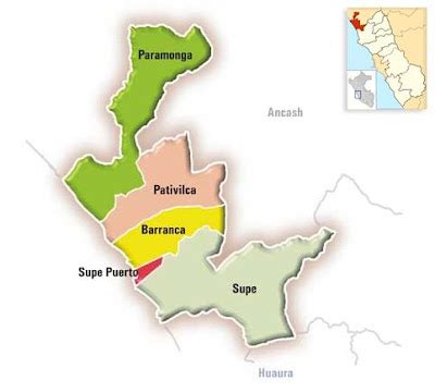mapa de la provincia de barranca