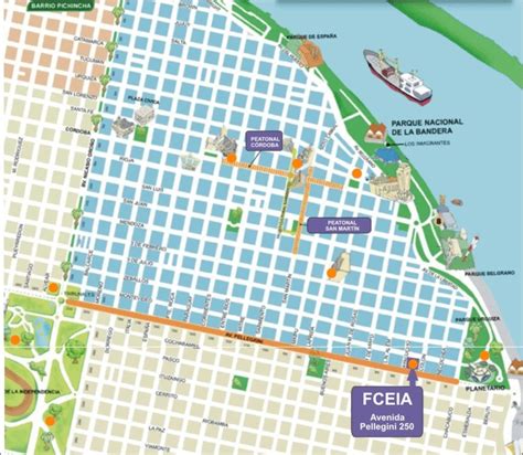 mapa de rosario con calles