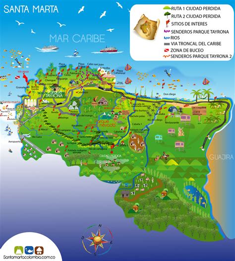 mapa de santa marta colombia