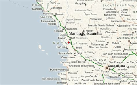 mapa de santiago ixcuintla nayarit