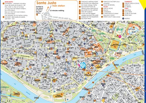 Mapa de Sevilla, España