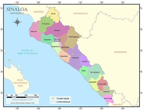 mapa de sinaloa mexico
