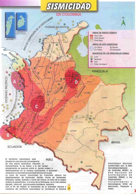 mapa de sismos en colombia