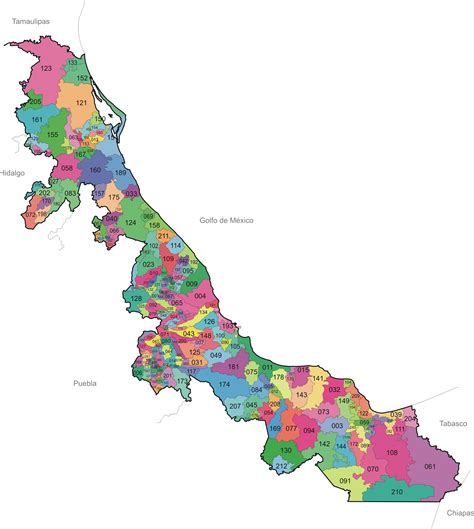 mapa de veracruz con municipios