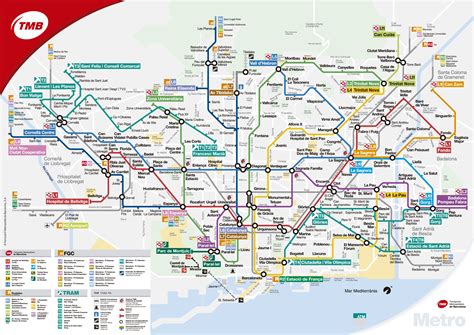 mapa del metro de barcelona 2023