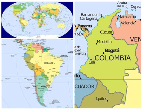 mapa del mundo colombia