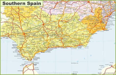 mapa del sur de espana