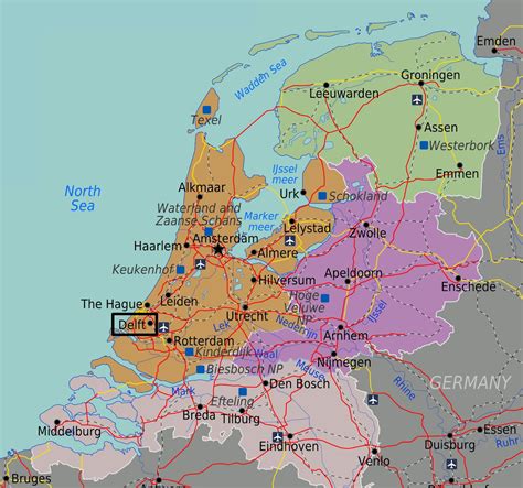 mapa paises bajos y alemania