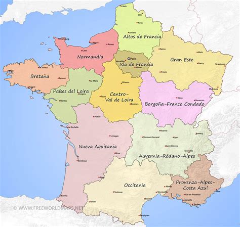 mapa politico de francia