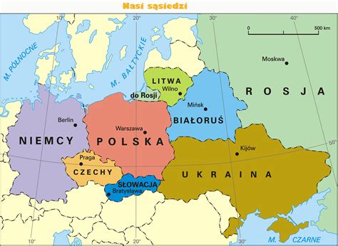 mapa polski i sąsiadów polski